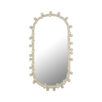 Bubbles Ivory Oval Wall Mirror (17"X31.5"-22.6"X42") - Small - Image 1