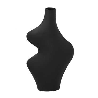 Tarri Black Steel Vase - Default Title - Image 2