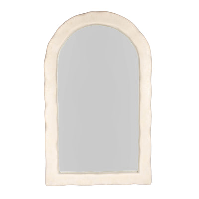 Kaia 48"X79" Cream Textured Floor Mirror - Image 1