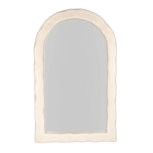 Kaia 48"X79" Cream Textured Floor Mirror - Image 1