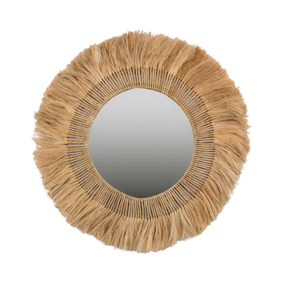 Karissa 35" Natural Abaca Wall Mirror - Default Title - Image 2