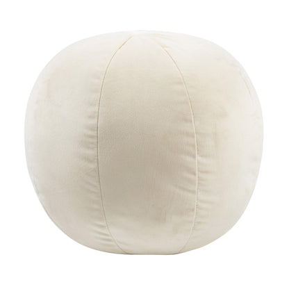 Boba Velvet Ball Throw Pillow (9"-14") - Cream / Small - Image 1
