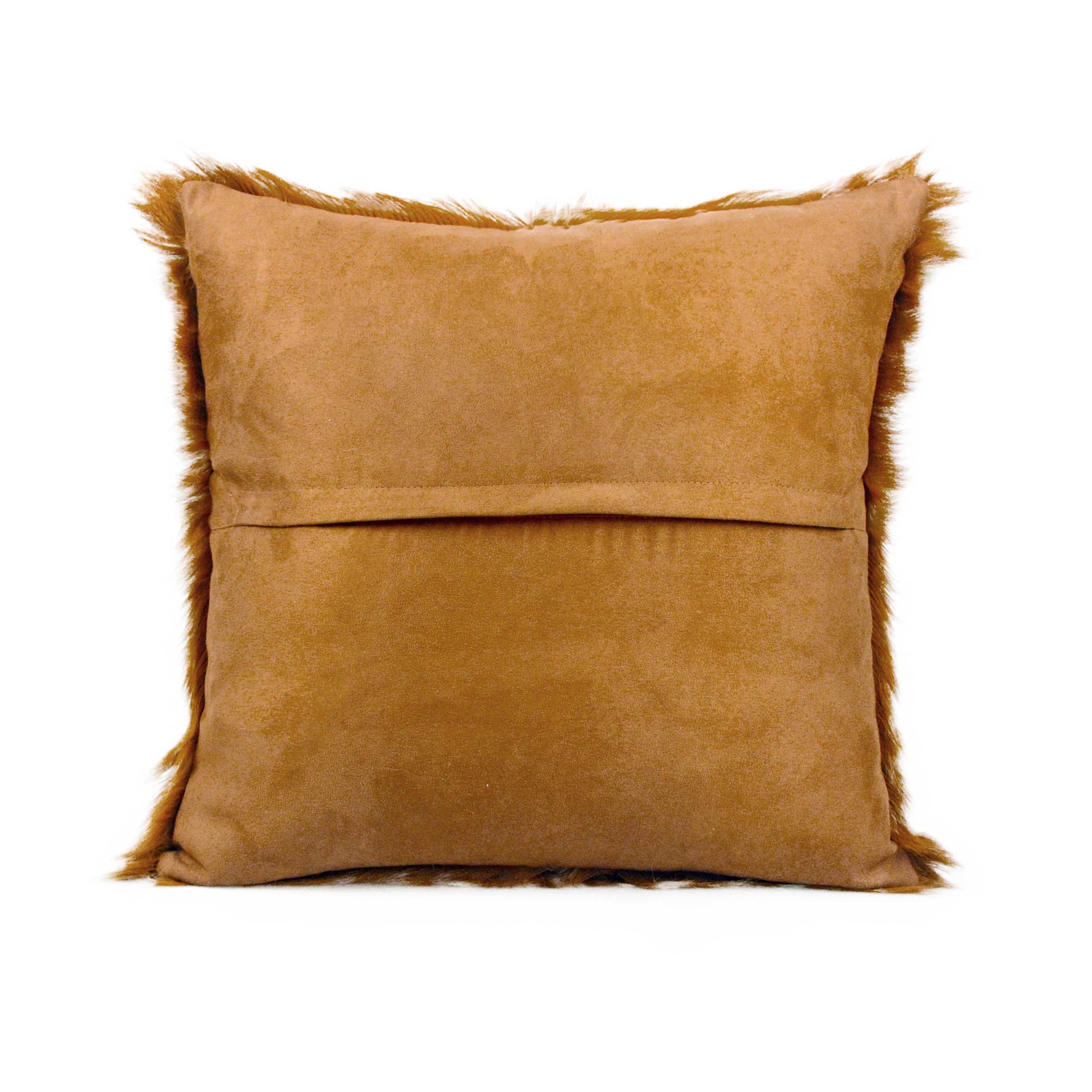 Gold discount fur cushions