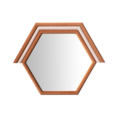 Lally 31.5"X24" Velvet Prism Wall Mirror - Terracotta - Image 1