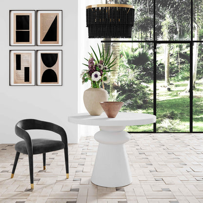 Lupita 42" White Round Dinette Table - Default Title - Image 1
