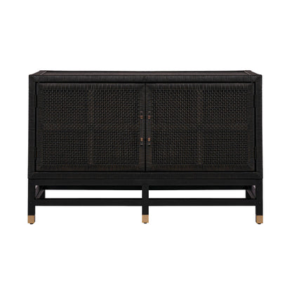 Amara 54" Woven Rattan Buffet - Charcoal - Image 1
