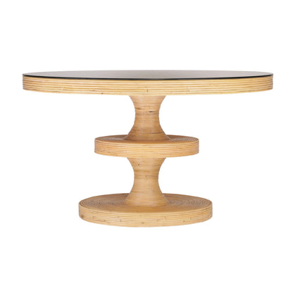Apollonia 51" Natural Rattan Round Dining Table - Default Title - Image 2