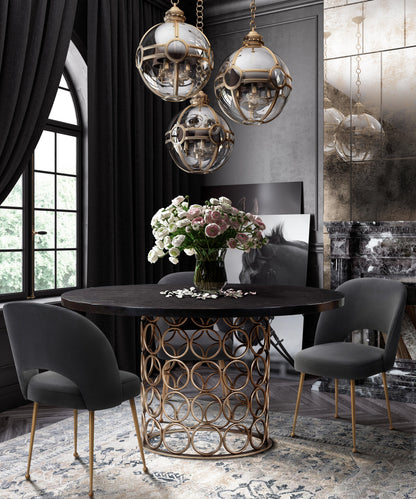 Valentina 57" Black Acacia Round Dining Table - Default Title - Image 1