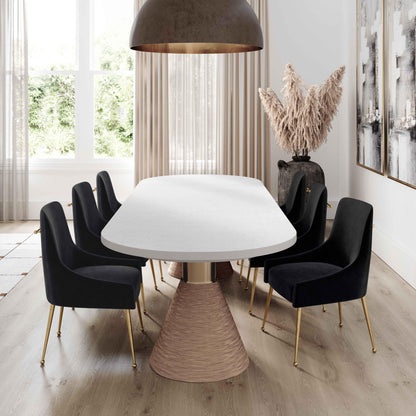 Rishi 120" Rope Oval Dining Table - White - Image 1