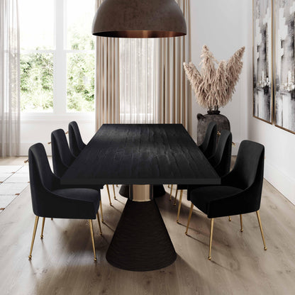 Rishi 120" Rope Rectangular Dining Table - Black - Image 1