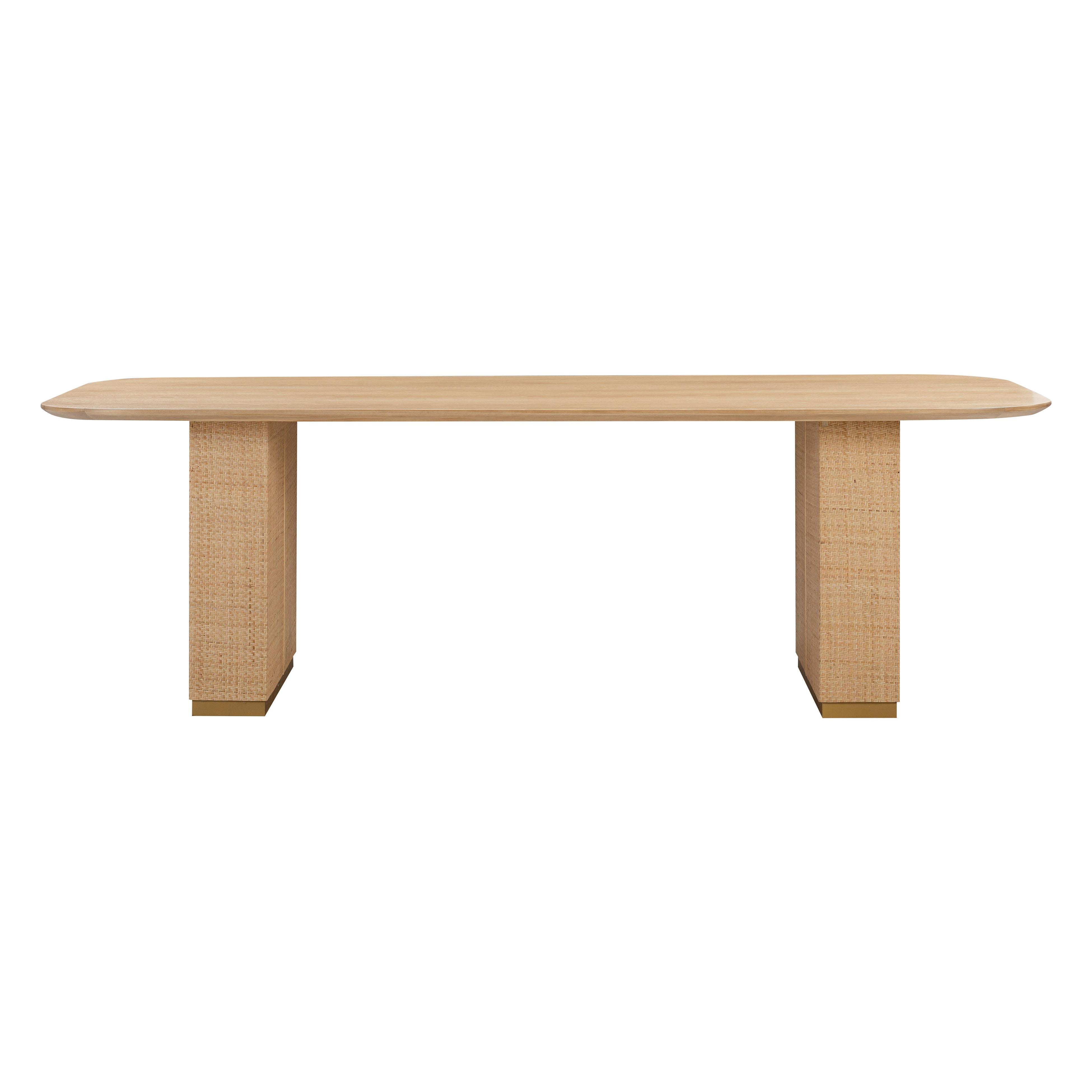HomeLuxea Minimalist Natural Ash Wood Dining Table Set