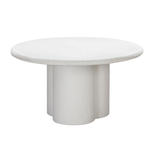 Elika 59" Faux Plaster Indoor / Outdoor Round Dining Table - Image 1