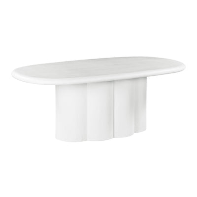 Elika 80" Faux Plaster Indoor / Outdoor Oval Dining Table - Image 1