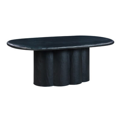 Elika 80" Faux Plaster Indoor / Outdoor Oval Dining Table - Image 1