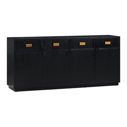 Aria 75" Oak Buffet - Black - Image 1