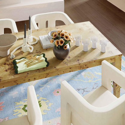 Brandyss 90" Natural Burl Rectangular Dining Table - Default Title - Image 1