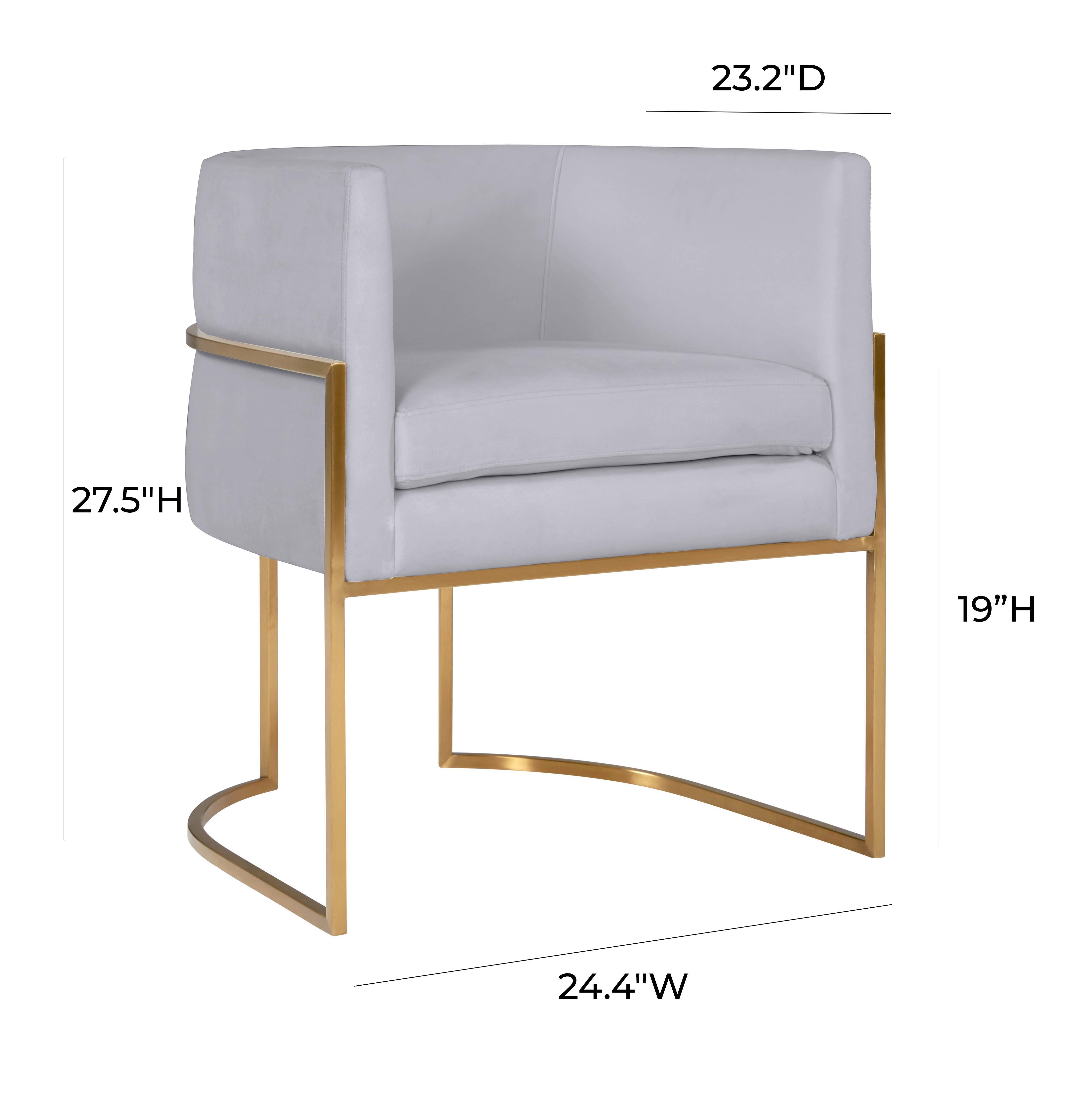 Grey velvet deals chair gold legs