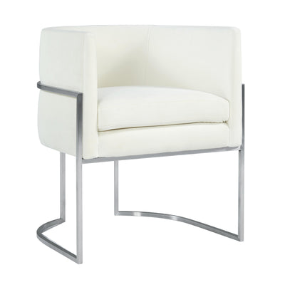 Giselle Performance Velvet Dining Chair with Silver Base by Inspire Me! Home Decor - Image 1