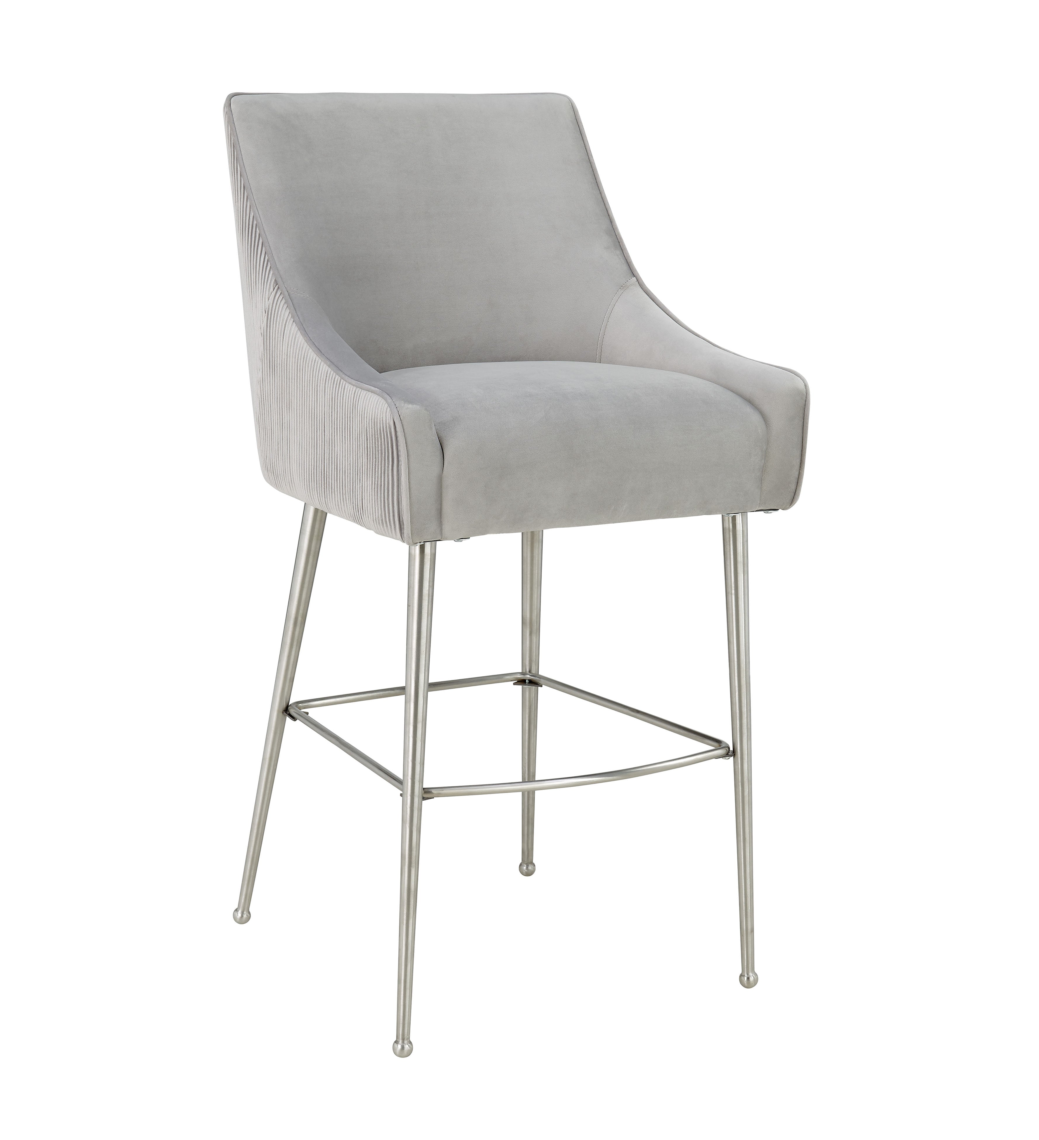 Beatrix Pleated Velvet Stool TOV Furniture