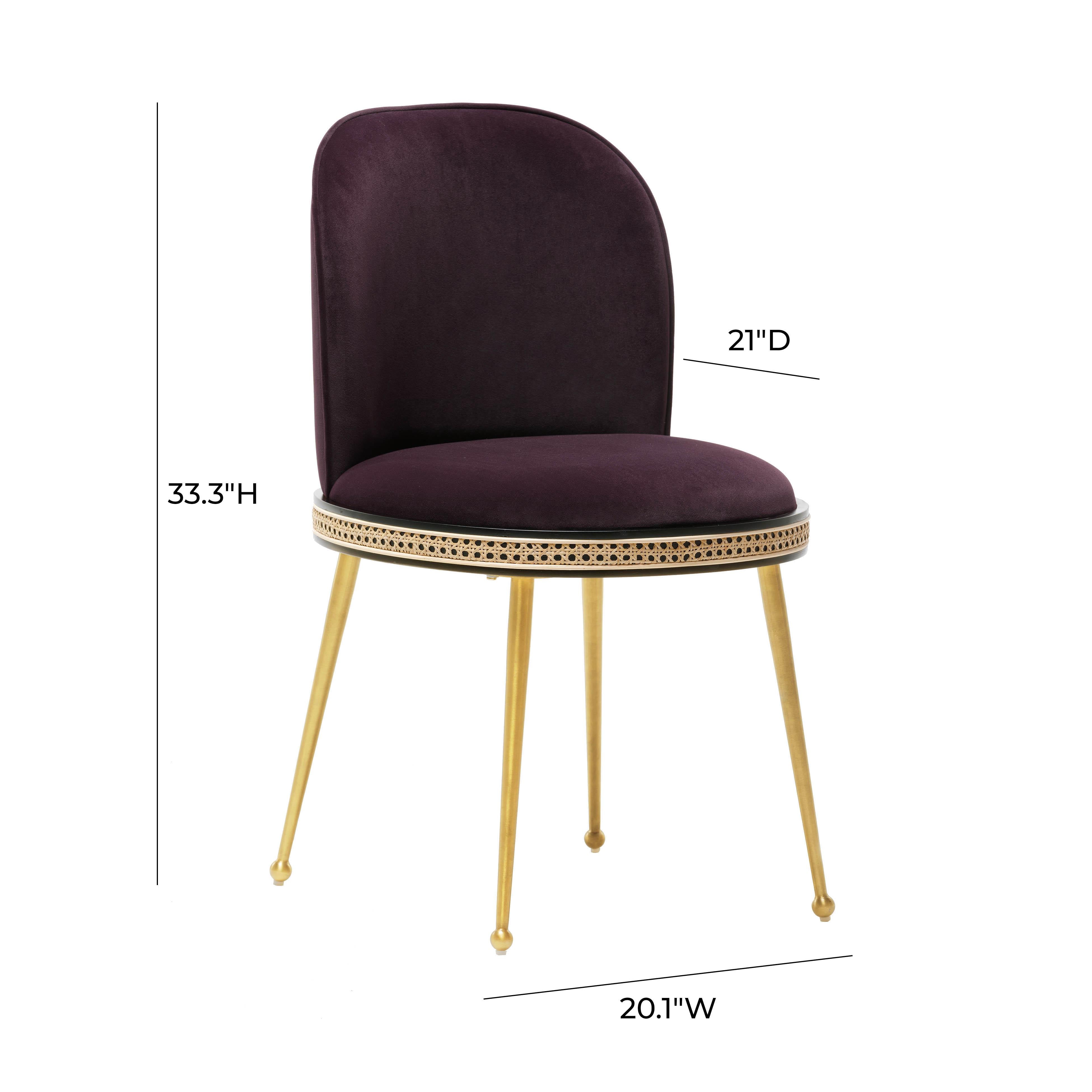 Velvet dining discount chairs brass legs