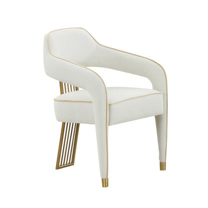 Corralis Cream Performance Linen Dining Chair - Default Title - Image 2