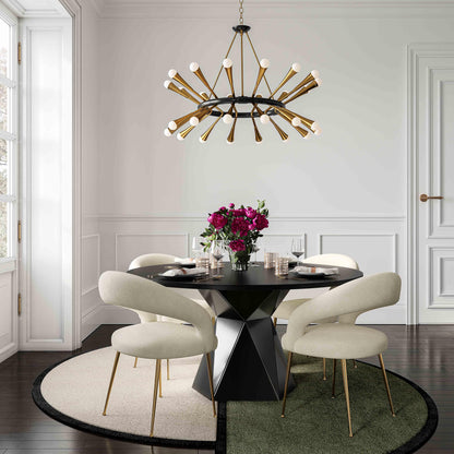 Rocco Performance Boucle Dining Chair - Cream - Image 1