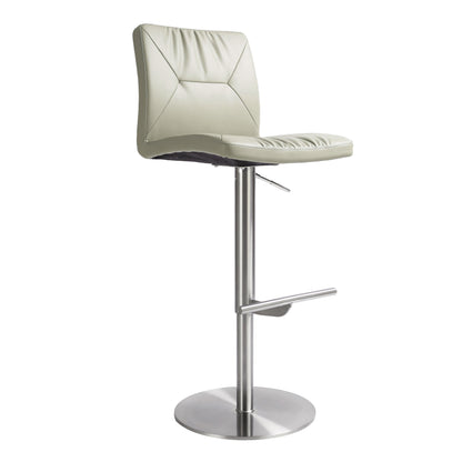 Paddy Performance Vegan Leather Adjustable Stool - Light Grey - Image 1
