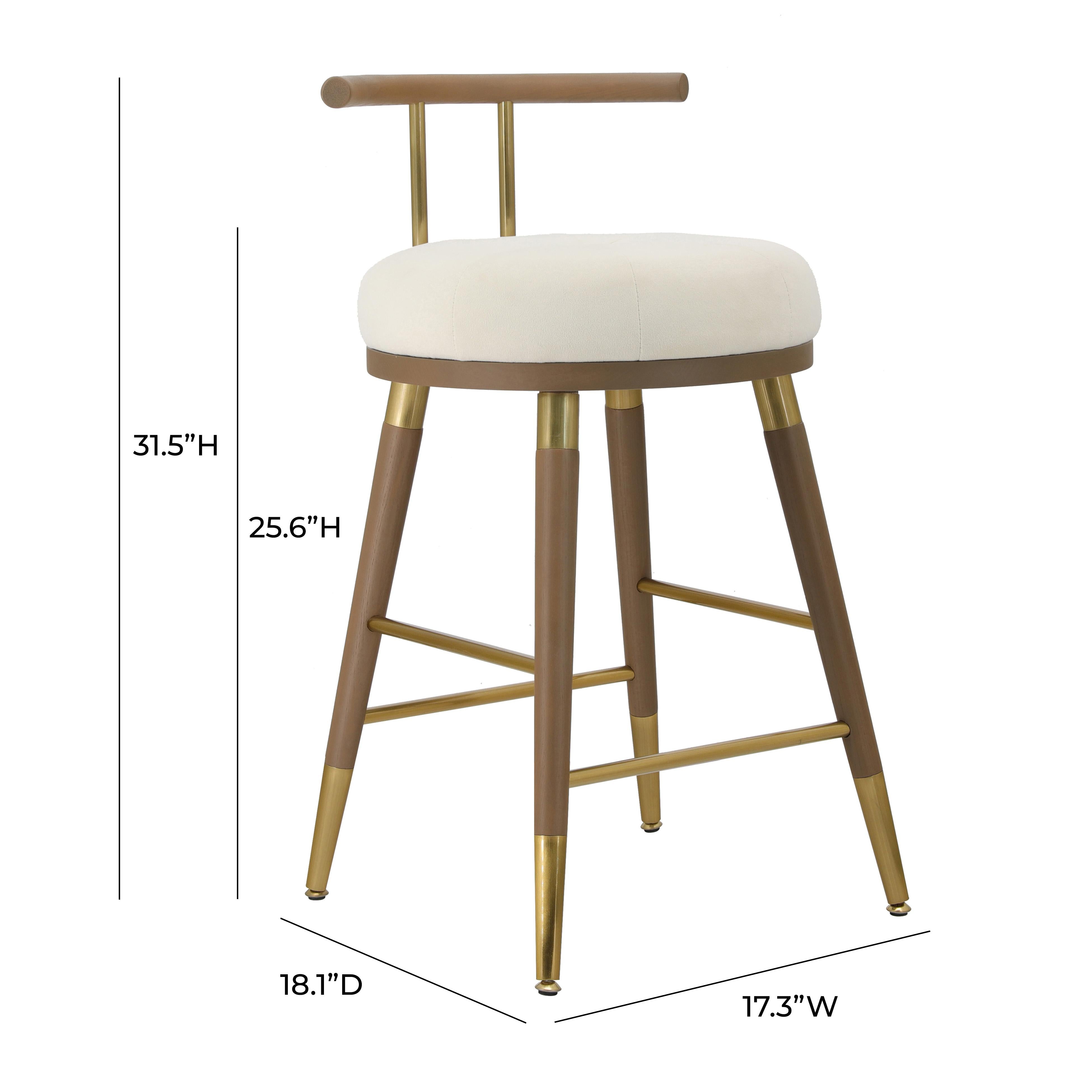 Juniper Performance Velvet Stool | TOV Furniture