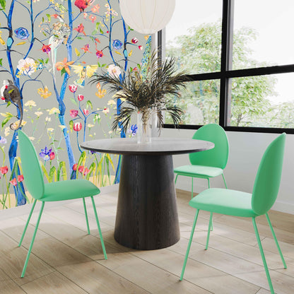 Lauren Performance Vegan Leather Kitchen Chairs - Set of 2 - Green - Image 1