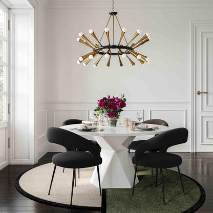 Rocco Performance Boucle Dining Chair - Black - Image 1