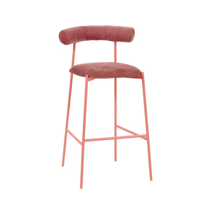 Liliana Performance Velvet Stool - Mauve / Bar Height - Image 1