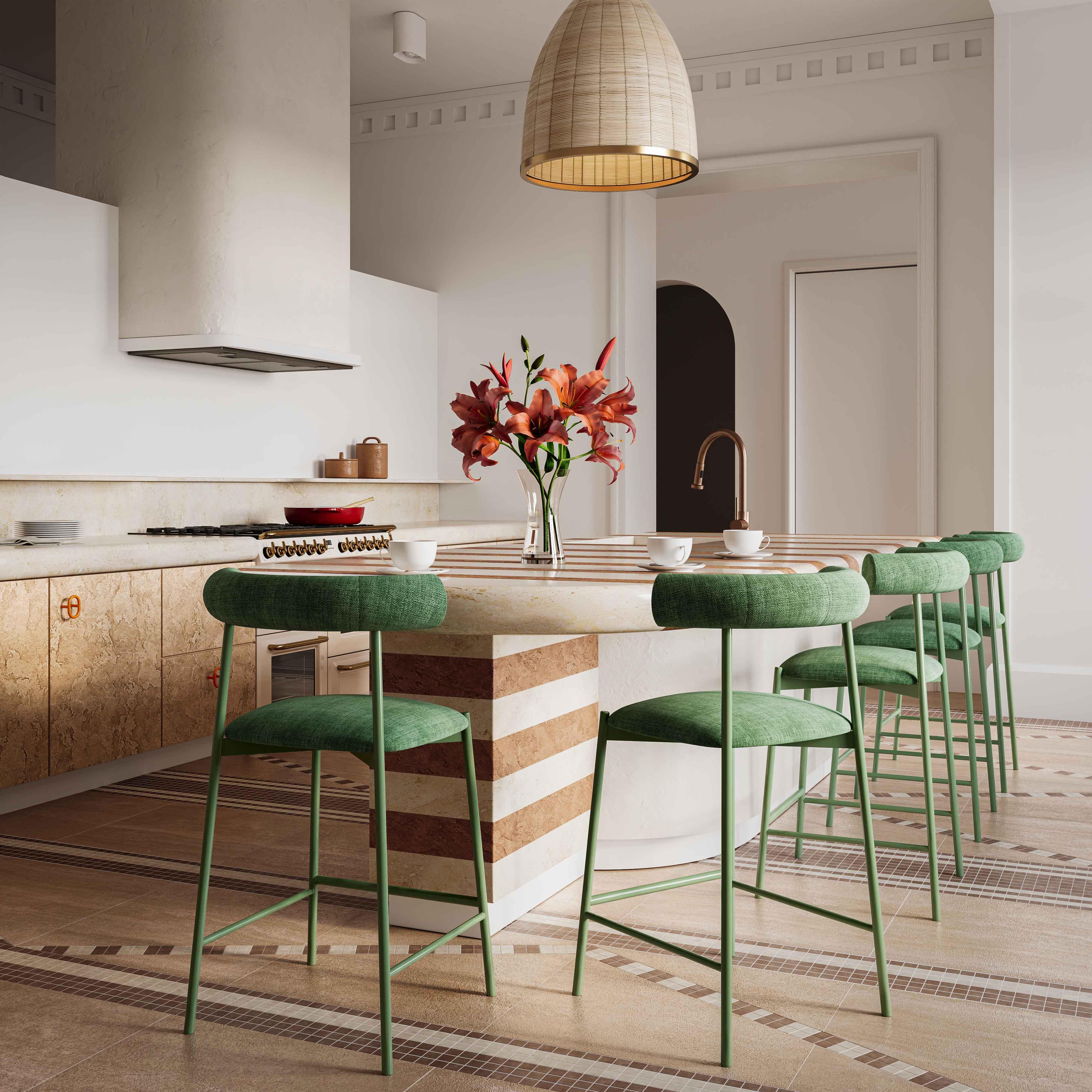Liliana Performance Velvet Stool – TOV Furniture