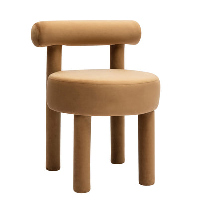 Carmel Performance Velvet Dining Chair - Cognac - Image 1