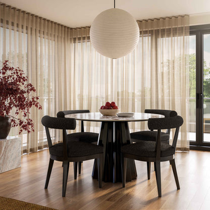 Palla Performance Boucle Dining Chair - Black - Image 1