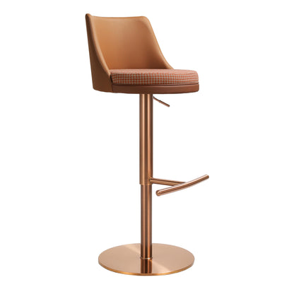 Reagan Performance Vegan Leather Adjustable Stool - Cafe Au Lait - Image 1
