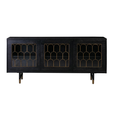 Gatsby 66" Black Acacia Wood Buffet - Image 1