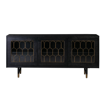 Gatsby 66" Black Acacia Wood Buffet - Default Title - Image 2