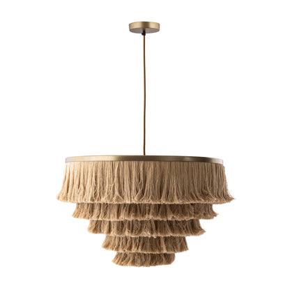 Sarai Natural Fringe Pendant - Default Title - Image 2