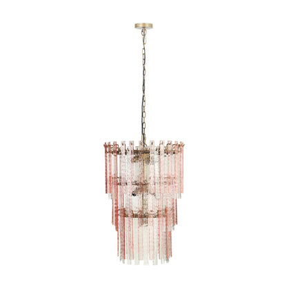 Hampshire Pink Acrylic 3-Tier Chandelier - Default Title - Image 2