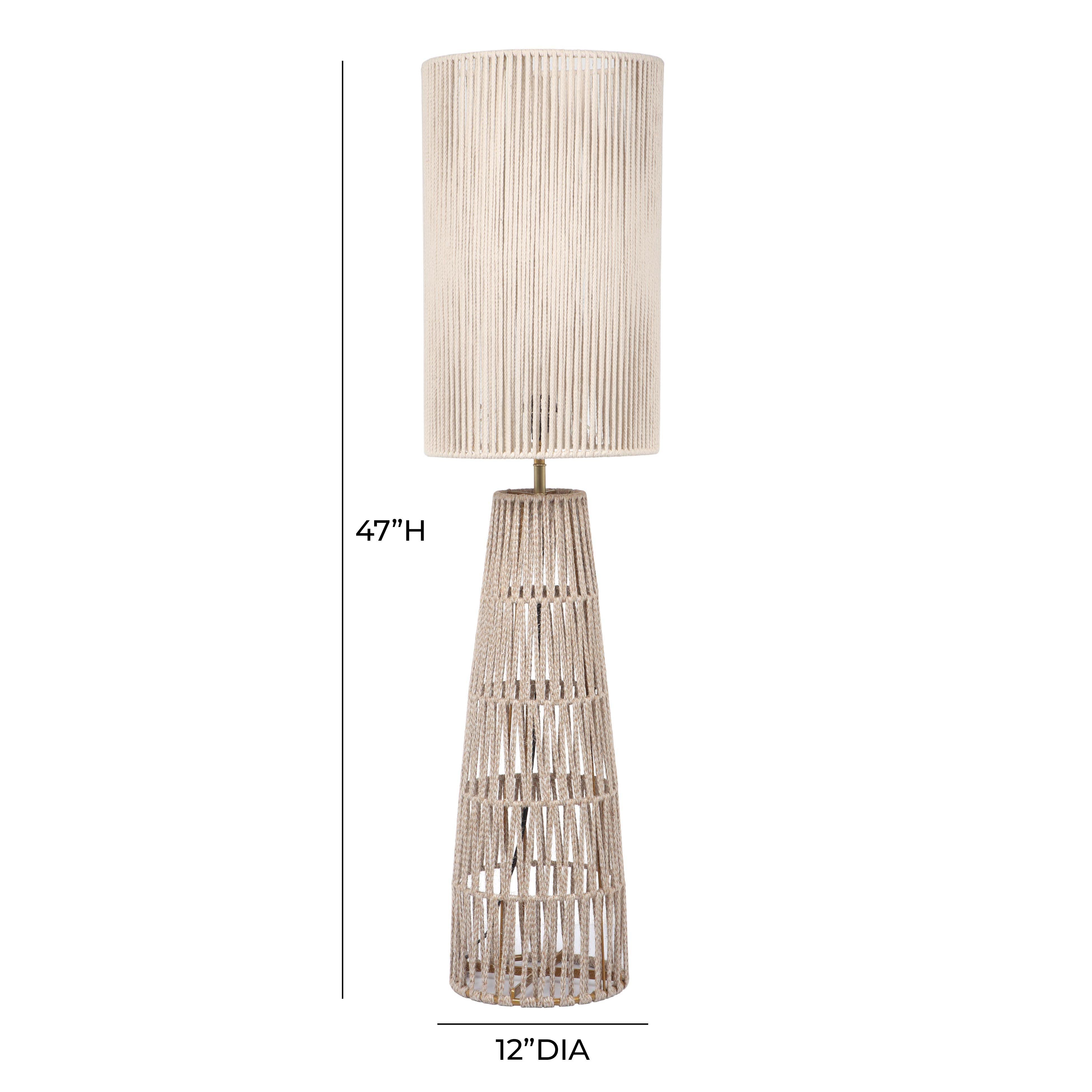 Jute floor outlet lamp