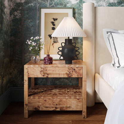 Hazza Pleated Table Lamp - Black - Image 1