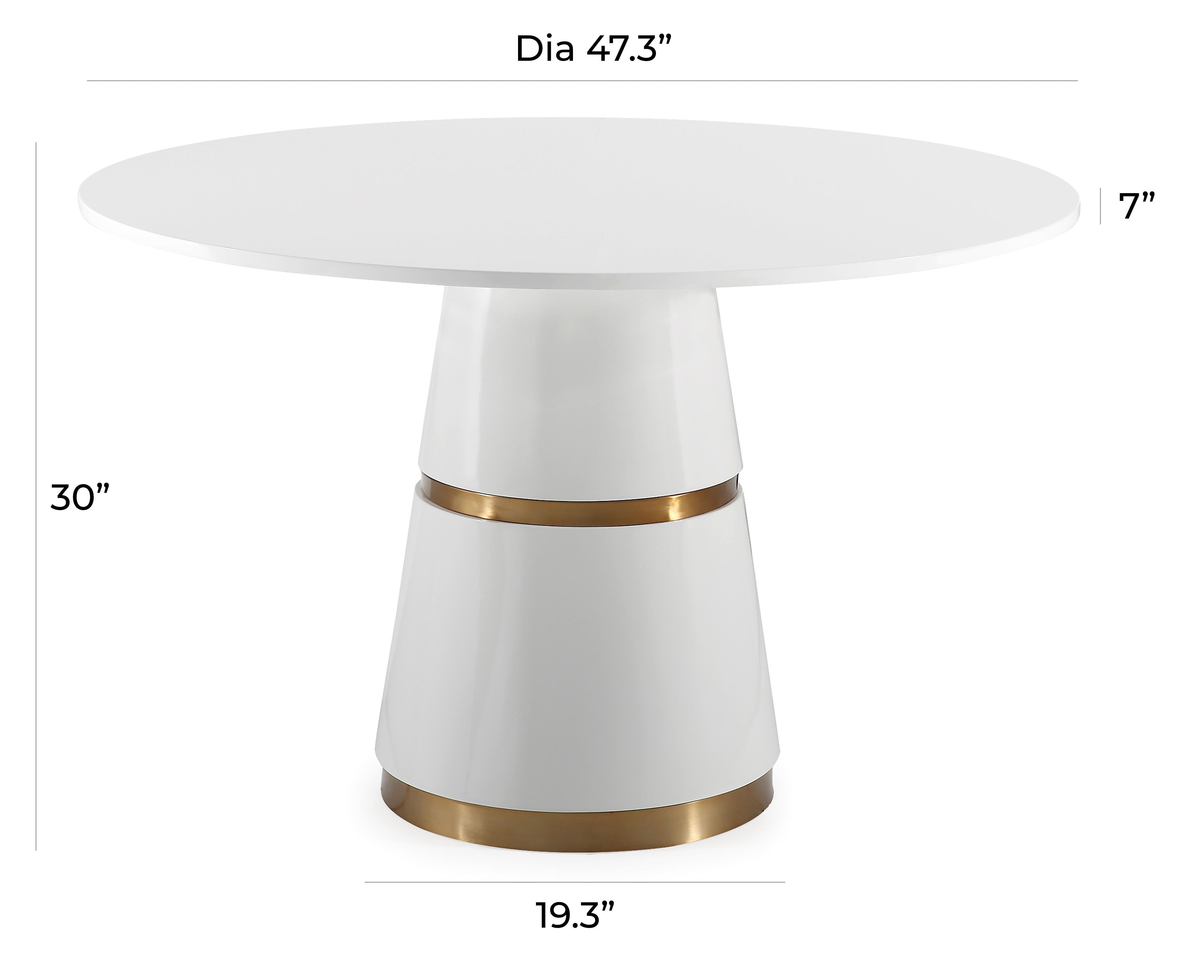 Lacquer round outlet dining table