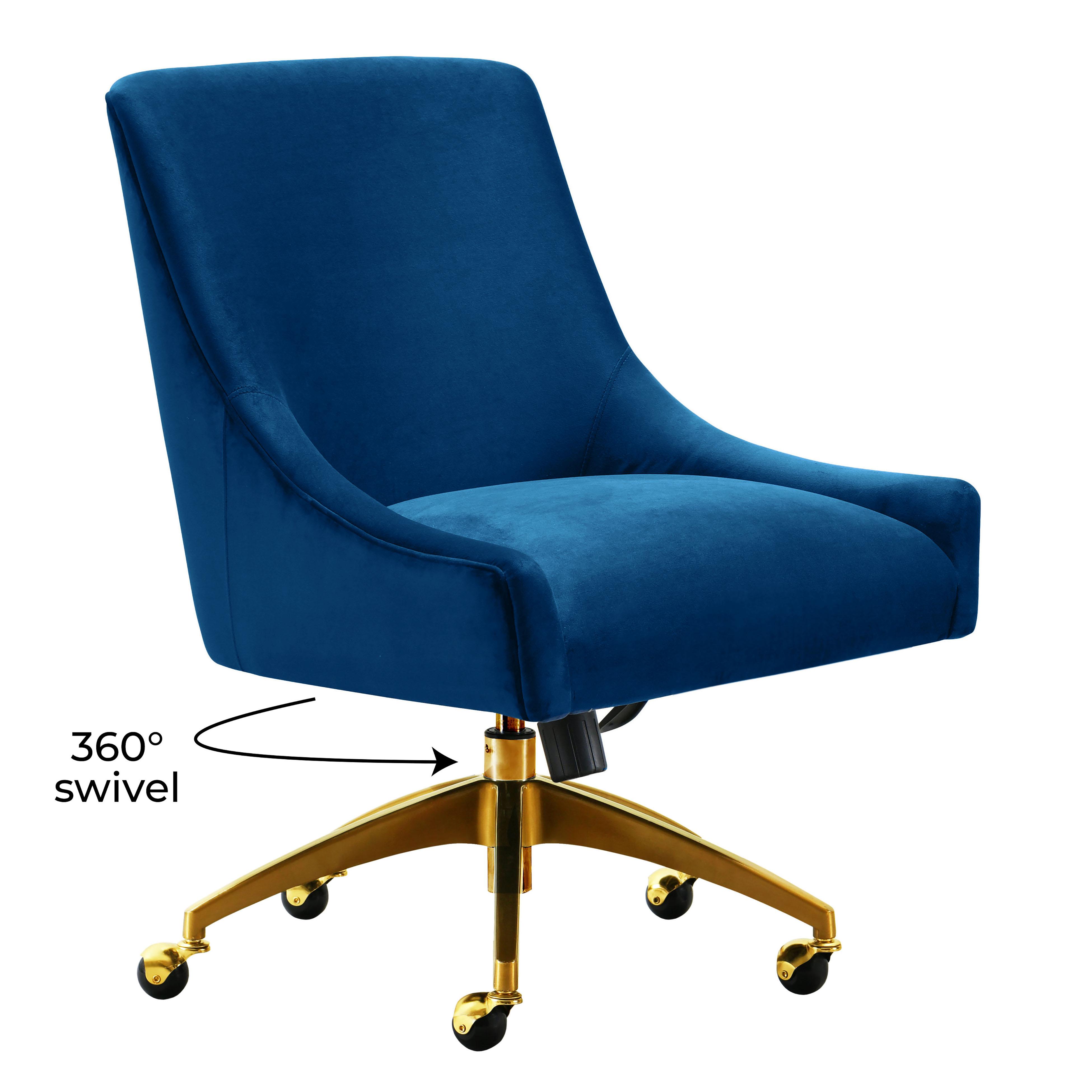 Blue desk chair online with arms