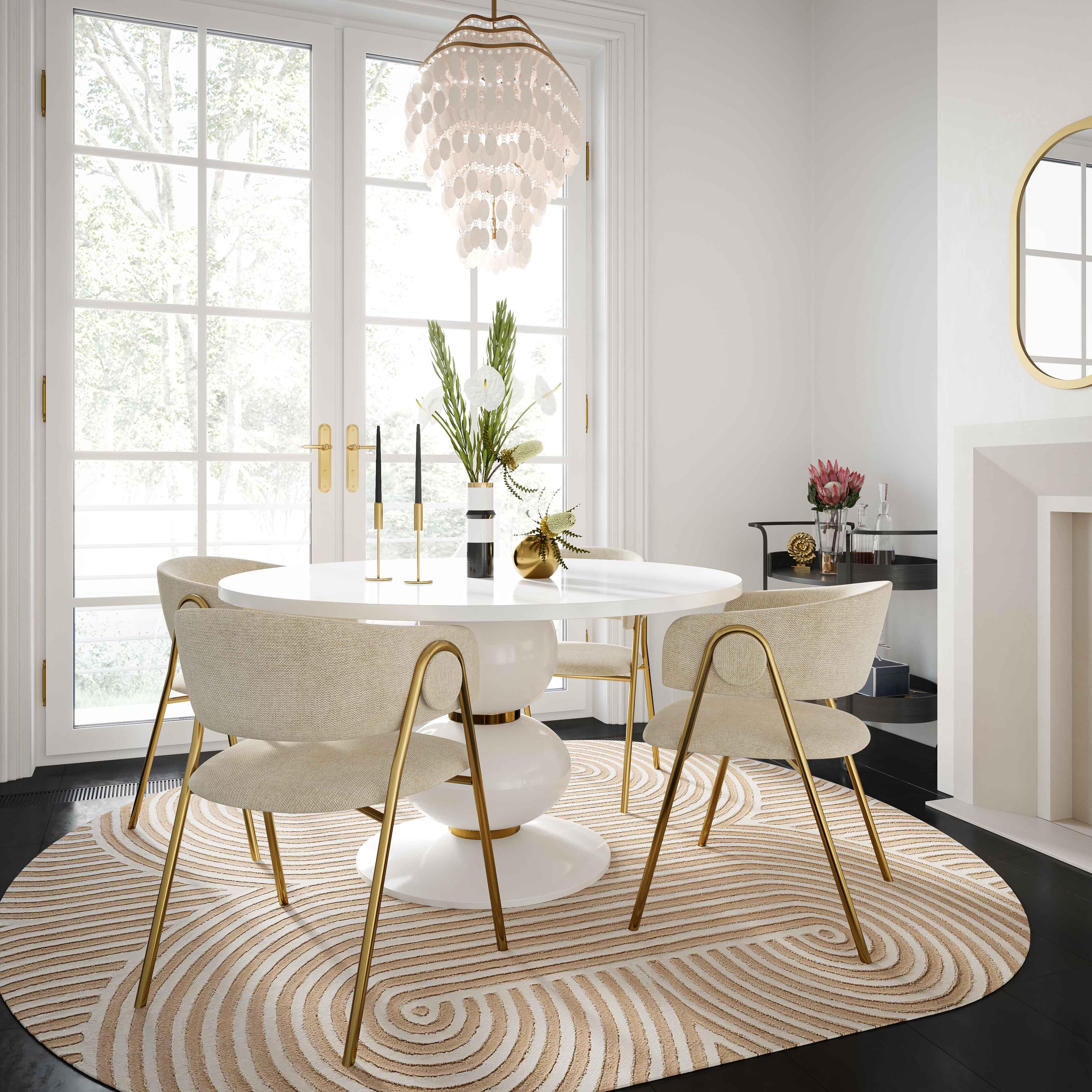 Cream dining room table store and chairs