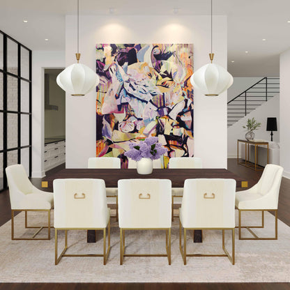 Lisa Pleated Performance Velvet Dining Chair by Inspire Me! Home Decor - Cream - Image 1