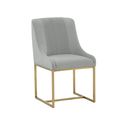 Lisa Pleated Performance Velvet Dining Chair by Inspire Me! Home Decor - Image 1