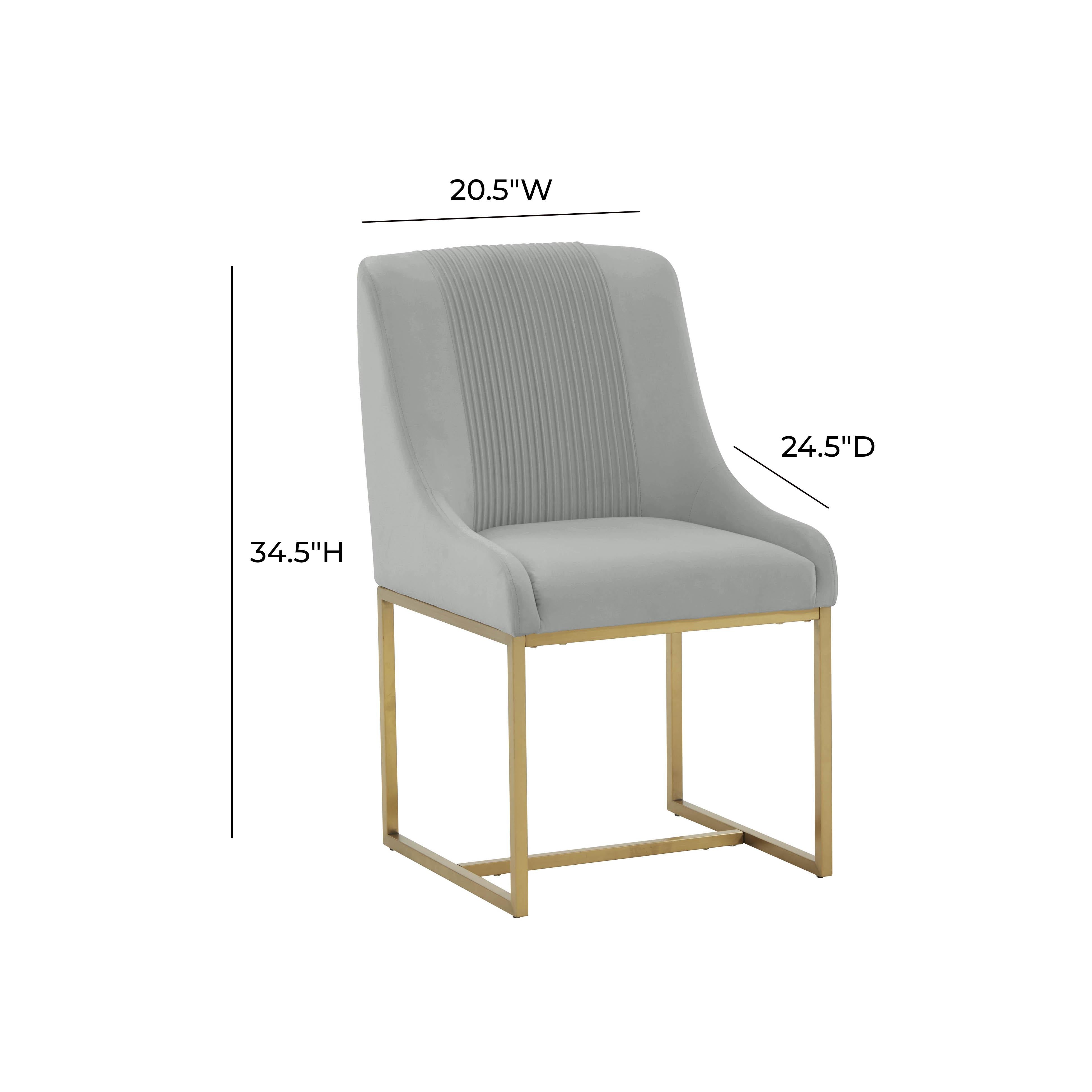 Kaylee grey velvet online dining chairs