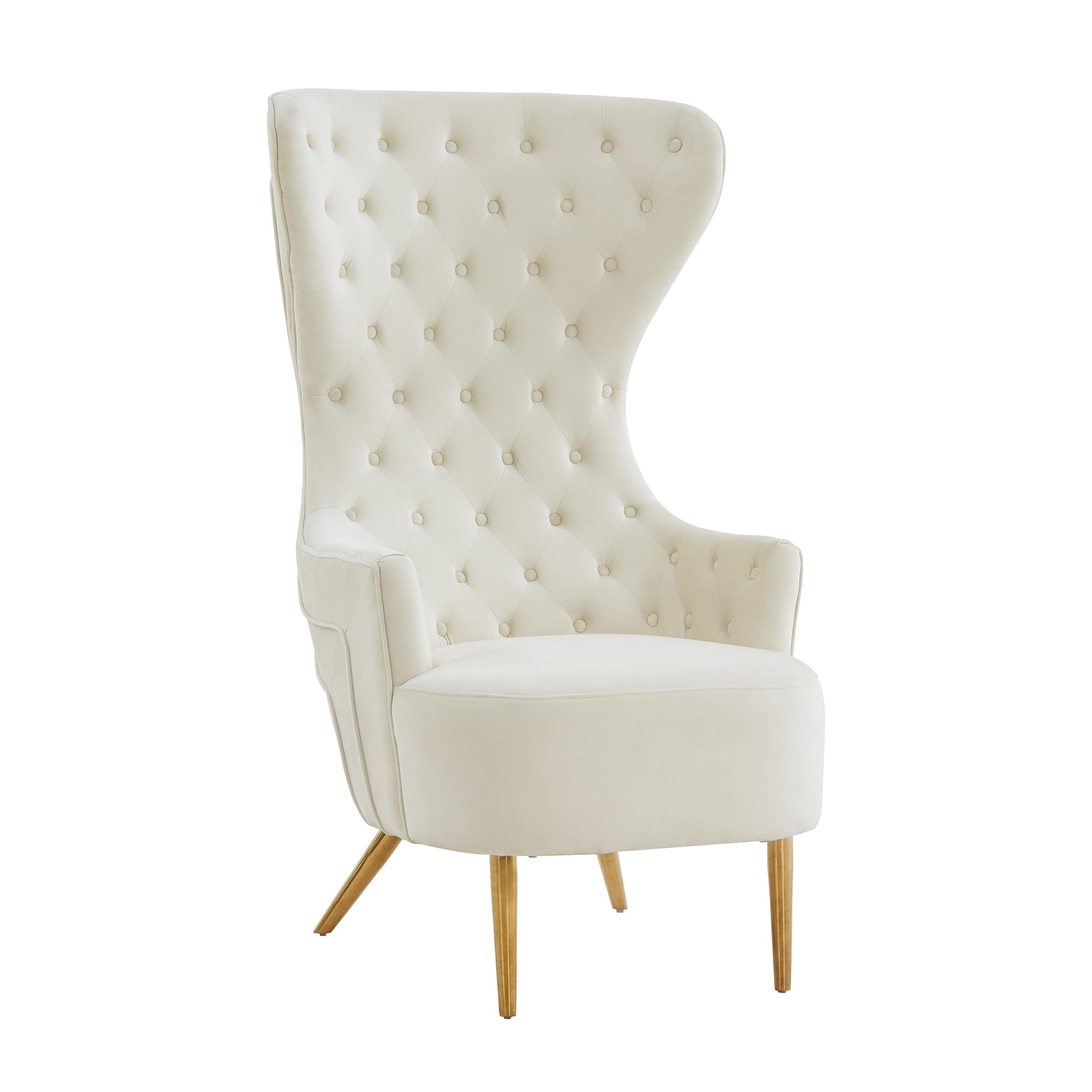 Jezebel Velvet Wingback Chair TOV Furniture - Main Image