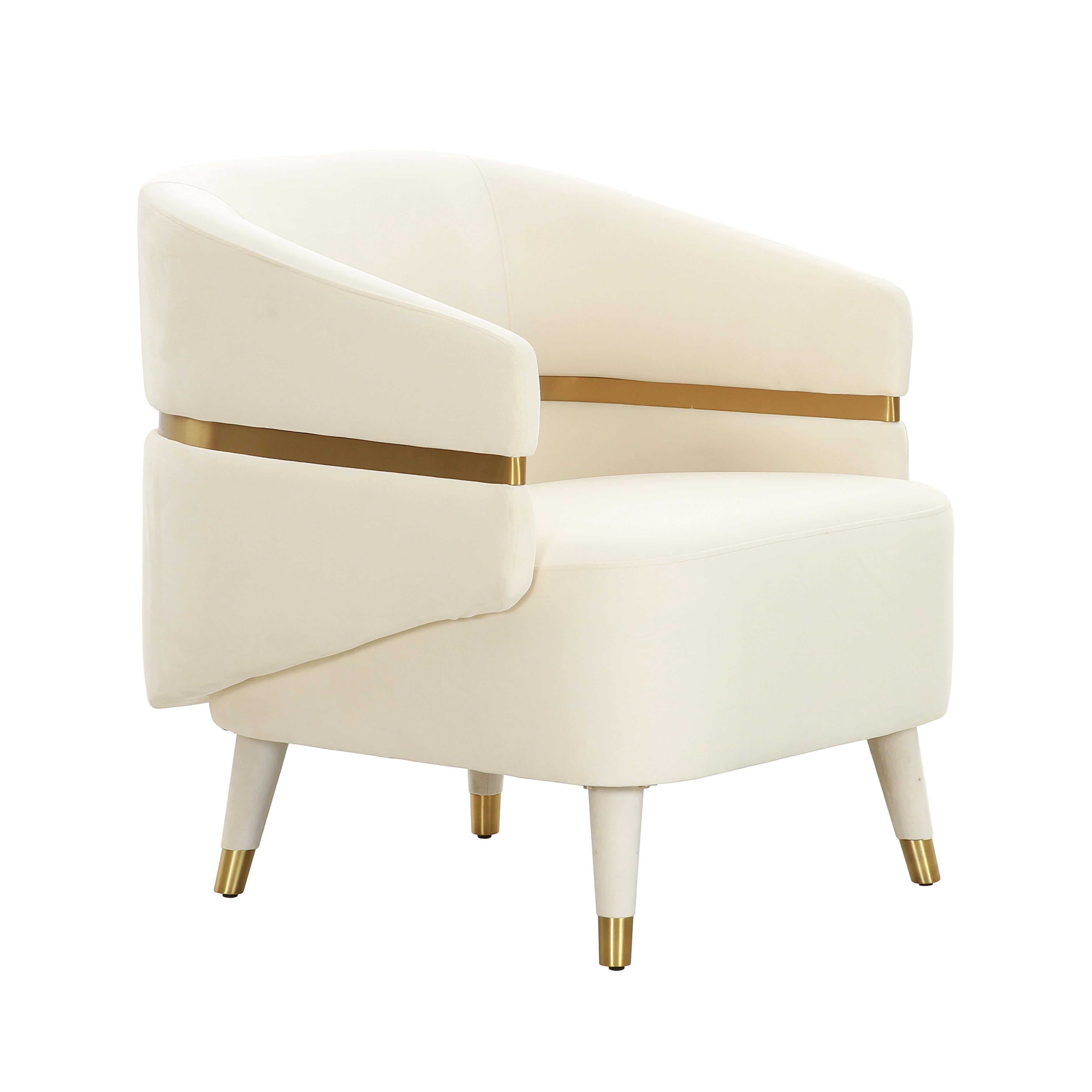 Cream velvet online chair