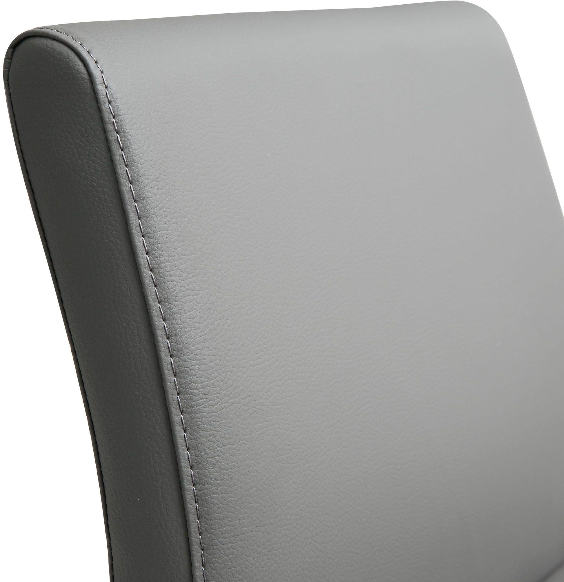 Denmark Vegan Leather Stool with TOV – Silver Base Set of Furniture 2 